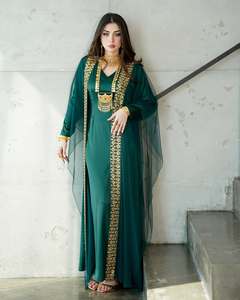 LONGUE ABAYA CAFTAN DE SOIRÉE ÉLÉGANTE ET MODESTES DE STYLE ISLAMIQUE pour VÊTEMENTS FARASHA EN CHIFFON - Product Image 3