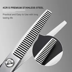 Premium Japan Steel Barber Scissors Hair Cutting Scissors <b>Kit</b> <b>Hairdressing</b> Thinning Shears For Salon - Product Image 6