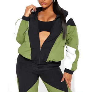 Top Quality Custom Design Hot Sale Multi Color Breathable <b>Women</b> Windbreaker Sets 2024 Top Quality <b>Women</b> Windbreaker <b>Tracksuit</b> - Product Image 2