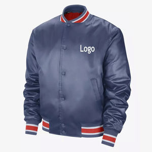 Chaqueta de satén de la mejor calidad para hombre, chaqueta de béisbol con logotipo personalizado para Universidad - Product Image 1