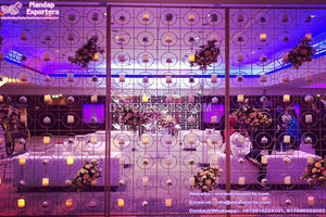 ฉากงานแต่งงานสไตล์รัสเซีย กำแพงเทียนแบบราชวงศ์ ฉากงานเลี้ยงธีมเรียบง่าย กำแพงเทียน กำแพงเทียนเป็นที่นิยม ฉากหลังงานแต่งงานที่โตรอนโต ฉากหลังงานอีเว้นท์ในสหรัฐอเมริกา - Product Image 6