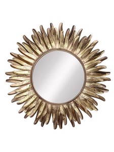 Miroir mural rond élégant et moderne avec cadre en métal doré, design artisanal, taille et couleur personnalisables pour hôtel et décoration murale - Product Image 2