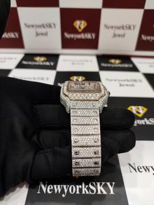 Reloj mecánico de diamantes VVS Clarity Moissanite personalizado para hombre, probador de diamantes de paso 100%, joyería fina de lujo - Product Image 3