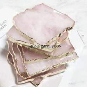 ชุดเสื่อและแผ่นรองจานโลหะรูปหกเหลี่ยม2ชุดถาดรองแก้วสำหรับตกแต่งโต๊ะโรงแรมและภัตตาคาร - Product Image 6