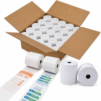 Rouleaux de papier thermique pré-imprimés OEM 2 1/4 X 50 3 1/8 X 230 avec logo personnalisé pour TPV, guichets automatiques, banques – Vente en gros et approvisionnement en vrac