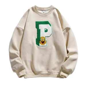 OSTROWEARS ENTERPRISES personnalisé chenille broderie surdimensionné sweat ras du cou à manches longues sweats à capuche haut Preppy pour l'hiver - Product Image 1