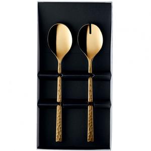 Ustensiles de salade de fête cuillère en acier inoxydable fourchette poignée Durable serveur de salade ensemble de couverts ensembles de vaisselle couverts en acier miroir - Product Image 4