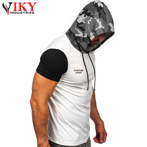 Sweat à capuche à manches courtes avec logo personnalisé, ample, rond, décontracté, pour hommes, hip-hop, à manches courtes, streetwear, de qualité supérieure, dans différents styles - Product Image 4