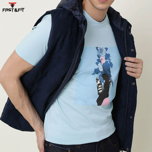 Camiseta de algodón de manga corta 2024 informal de verano 100% para hombre, camisetas holgadas con estampado de logotipo personalizado de verano - Product Image 4