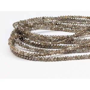 Cuentas de Diamante Natural Champagne en Forma de Rondelle, Facetadas, de 2-3 mm, Hilo de 15 Pulgadas, Perforación de 0.40 mm, Proveedor Mayorista de Cuentas de Diamante Sueltas - Product Image 4