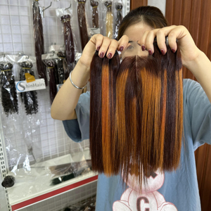 มัดผมทรงตรงทำจากโครงผมมนุษย์เวียดนามเกรด12A - Product Image 1