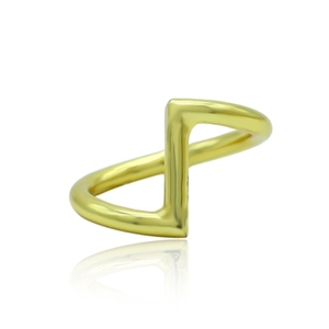 Vintage Style Brass Alloy Gold-Plated Boho Geometric <b>Ring</b> Fashionable Trendy Statement Children Gift - Product Image 1