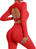 Ensemble d'entraînement de compression 2 pièces pour femmes Skinny Fit Short Yoga Gym Wear Solid Spandex Polyester Running Exercise Wear for Ladies