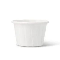 Gobelets de dégustation en papier blanc jetables mini 35 ml (1,25 oz) pour échantillons de sauce, empilables - 5000 pièces/carton