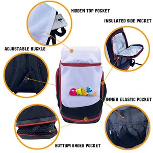 Sac à dos d'équipe scolaire de sport, logo personnalisé, impression par sublimation, approvisionnement OEM, sac à dos souple pliable, SSB-0080 - Product Image 4
