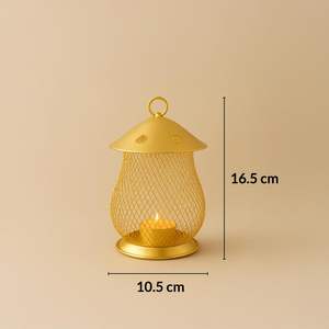 Tasse votive en métal avec poli or antique parfait pour offrir décoration de mariage et éclairage de maison festive - Product Image 6