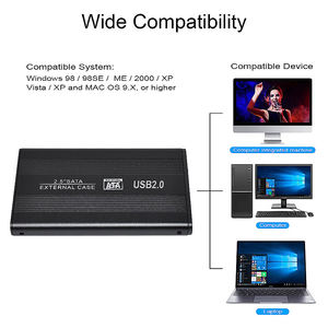 Carcasa de <span class=keywords><strong>disco</strong></span> <span class=keywords><strong>duro</strong></span> externo HDD/SDD de aluminio portátil de 2,5 pulgadas, - Product Image 4