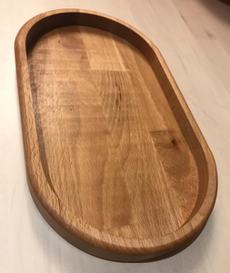 Plateaux de rangement classiques modernes en bois de manguier de haute qualité avec poignées, compatibles lave-vaisselle, pour assiettes et vaisselle de grande taille - Product Image 1