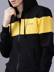 Sudadera con capucha de invierno para hombre, al por mayor, bicolor, con cremallera completa, oversize, 100% algodón, con logo personalizado, OEM, bordada - Product Image 4