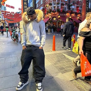 Otoño nuevos hombres sudaderas con capucha de alta calidad y sudaderas con cremallera hasta Casual ajuste suelto múltiples bolsillos patrón impreso cuello con capucha - Product Image 4