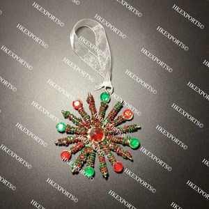 เครื่องประดับแขวนประดับด้วยลูกปัดหลากสีทำมือสำหรับตกแต่งเทศกาลวันหยุดคริสต์มาสกำหนดขนาดเองสั่งซื้อขั้นต่ำ50ชิ้น - Product Image 1