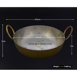 Fabricant de marmites en acier inoxydable de qualité supérieure, Kadhai artisanal classique et élégant, chauffe-plats en métal de table très vendu - Product Image 5