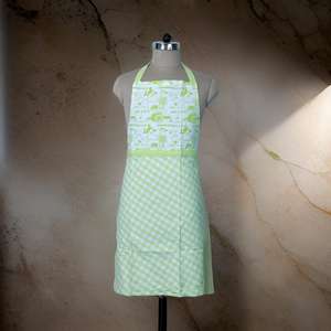 Premium Cotton Sleeveless Kitchen <b>Apron</b> Stylish Checked Pattern with Strap Design Versatile Waist Size for Home & Hotel Cooking - Product Image 1