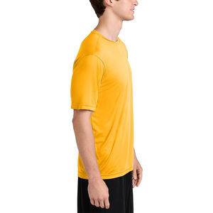 เสื้อเทนนิสแขนสั้นของผู้ชายผ้าฝ้าย100% ไมโครไฟเบอร์แบบแห้งเร็วพอดีตัวปกติ - Product Image 3