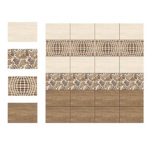 Carreaux muraux émaillés brillants en céramique design décoratif de couleur marron clair 30x45cm - Product Image 6