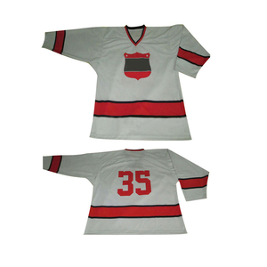 เสื้อเจอร์ซีย์ฮ็อกกี้น้ำแข็งผ้าโพลีเอสเตอร์100% กันน้ำระบายอากาศได้ดีแห้งเร็วออกแบบได้ตามต้องการชื่อทีม - Product Image 1