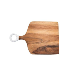Tabla de cortar de madera marrón de diseñador antiguo Tabla de cortar de madera clásica para verduras Frutas Tabla de cortar carne - Product Image 4