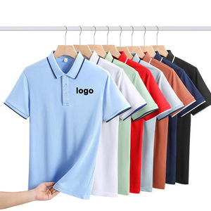 Polo de alta calidad para hombre Diseño personalizado Su logotipo Polo Camiseta Polo de manga corta con su - Product Image 4
