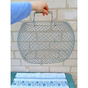 ตะกร้าตาข่ายขนาดใหญ่, ตะกร้าแขวนลวด, ตะกร้าลวดพับได้, ตะกร้าลวดโลหะ, ตะกร้าลวดขนาดใหญ่, ตะกร้าลวดวินเทจ - Product Image 6
