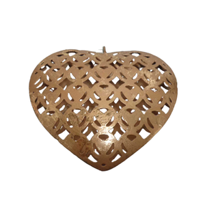 Coeur suspendu en fer métallique décoratif antique argent avec couleur scintillante en forme de coeur pour l'artisanat de décoration murale - Product Image 2