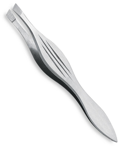 Pinzas para cejas con cabeza inclinada de acero inoxidable de alta calidad OEM, pinza para pestañas con punta puntiaguda, Etiqueta Privada, paquete de venta al por mayor - Product Image 2