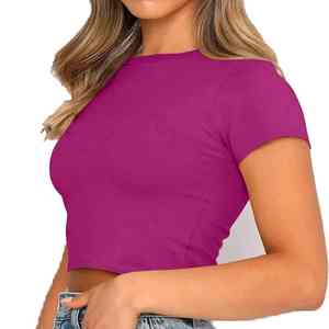 Tops courts pour femmes de qualité supérieure 100% export, service OEM professionnel, vente en gros, personnalisation du design et du logo - Product Image 2