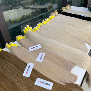 Extensions de cheveux humains vierges crus vietnamiens en vrac de qualité supérieure couleurs claires super doublement étirées soyeuses sans perte - Product Image 1