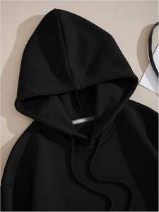 เสื้อฮู้ดฮิปฮอปโอเวอร์ไซส์แฟชั่นผ้าหนาคุณภาพดีดีไซน์เรียบเย็บปักหลายสีสำหรับฤดูหนาวทรงหลวม - Product Image 2