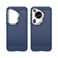 Coque de téléphone de haute qualité en fibre de carbone, dos en TPU, peinture UV, antichoc, couleur unie, compatible avec plusieurs marques