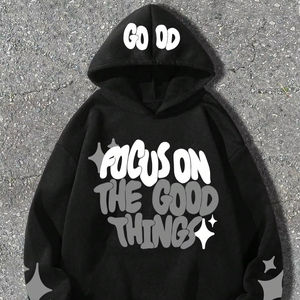 Sweat à capuche Y2K imprimé bouffant personnalisé pour femmes filles impression de qualité tissu épais à manches longues pour femmes avec personnalisation complète - Product Image 1