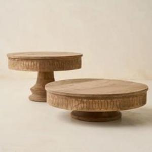 Soporte de madera para pasteles con artesanía premium y material de madera duradero para servir pasteles elegantes, pasteles y postres en eventos - Product Image 1