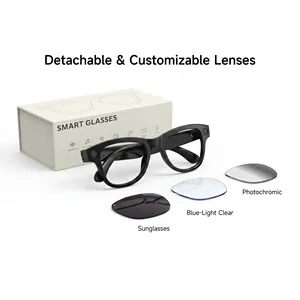AOSENWELL Nouvelles Lunettes Intelligentes M02X ProMax 13MP Photo Vidéo Assistant IA Traduction en Temps Réel Stabilisation EIS Cuir Véritable - Product Image 6