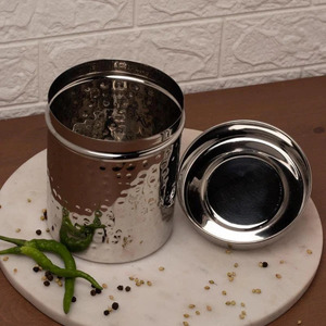 Pot de stockage en acier inoxydable de qualité supérieure Pot de stockage en acier inoxydable élégant et durable pour une fraîcheur durable - Product Image 2
