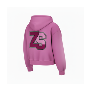 Heavy Fleece Zipper Hoodie 360 GSM Premium Cotton Blend Fabric Cozy Pink Color Custom Embroidery Logo Basics Hoodie - Product Image 4