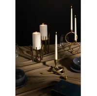 Bougeoir en métal personnalisé en laiton AK en or fini Design attrayant pour décor de café/décor de fêtes