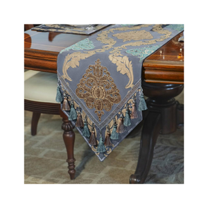 Chemin de table certifié GOTS 100% coton 96 pouces Eco-Conscious Handcrafted Floral Embroidered Woven Sustainable Beige for - Product Image 2