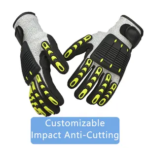Ndustrial-guantes de impacto de itrilo, protector de manos resistente y duradero
