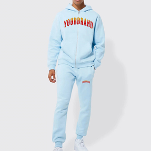 OEM Custom <b>Men's</b> Tracksuit custom embroidered logo 100% Cotton Fleece Oversized Baggy <b>Pullover</b> <b>man</b> 2 piece set - Product Image 4