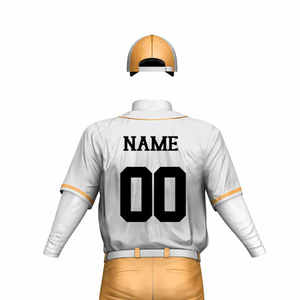 Uniformes de béisbol de talla grande personalizados para hombre, conjuntos de poliéster en blanco transpirable y de secado rápido para jugadores de Softbol - Product Image 5