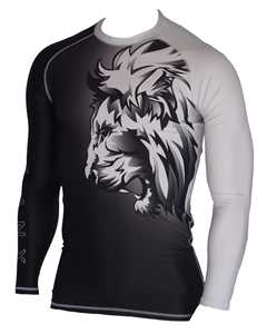 Chemise MMA Rash Guard à manches longues imprimée sur mesure pour hommes Conception de logo en relief de qualité Compression respirante-Disponible - Product Image 3